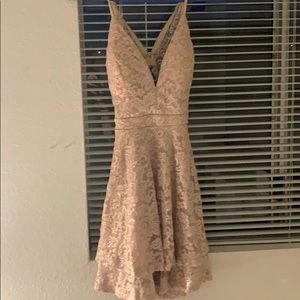 beige dress with glitter
